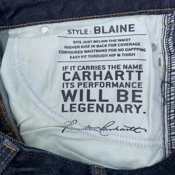 Carhartt Womens Sz 8 Tall Rugged Flex Relaxed Fit Jeans Stretch Blue - Picture 6 of 9